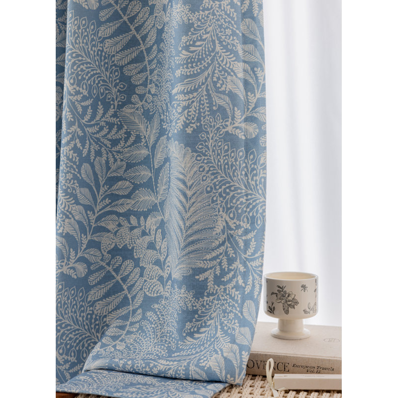 Aspen Linen Blend Room Darkening Curtain Pair (Set of 2), 50" W x 84" L