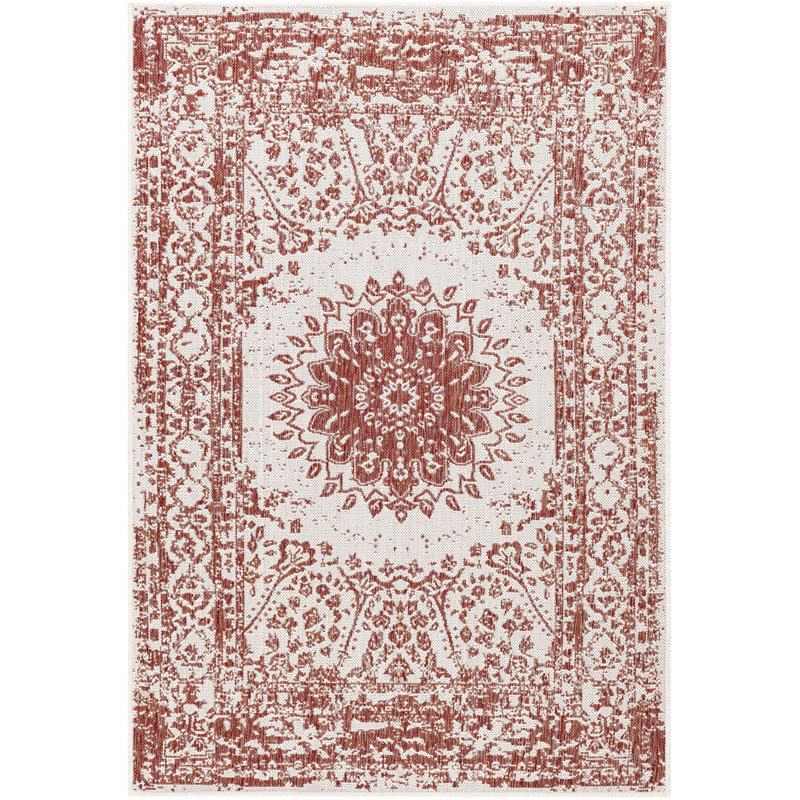 Contemporary Hitchens Runner Rug Rust Red Color, Rectangle 4'1" x 6'1"