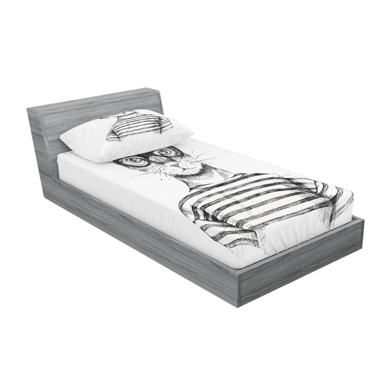 Microfiber Sheet Set, Twin Sheet Set with Fitted Sheet