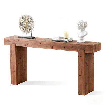 Espresso Fir Wood Console Table