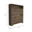 Shoe Rack 46" H, One Open Storage Shelf, Two Internal Storage Drawers, Two Doors, Dark Brown-406023980