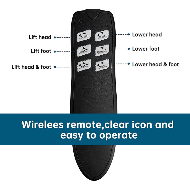 Terrance Adjustable Bed with Wireless Remote, Full
