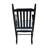 Black Wooden Rocker Chair For Porch - Solid Construction, Comfortable Seat & Armrest, Robust Slatted Back, Easy To Build, 250Lbs Max Load Hardwood Strong Simple Assembly Steps, Weight Bearing-801755010