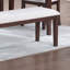 Banc de salle à manger 1 pièce - couleur noyer, siège rembourré, style moderne et classique