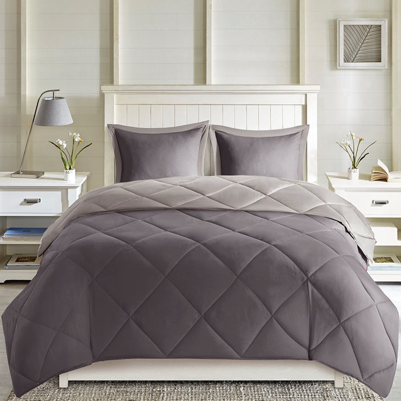Édredon 3M avec répartition uniforme de la chaleur et taies décoratives avec matelassage losangé
