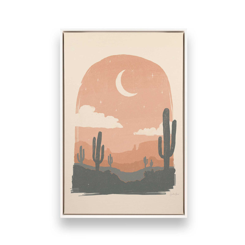 Cactus Silhouettes II, reproduction sur toile, H 18,75 po x l 12,75 po, Blanc opaque