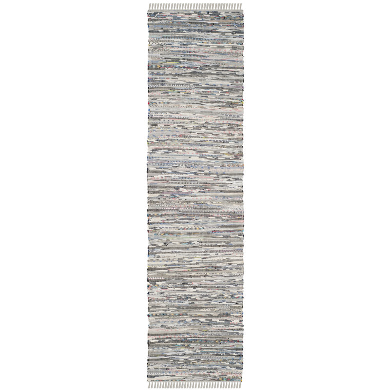 Wincanton Rug Hand Woven Cotton Abstract Rug, Runner 2'3" x 20'