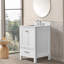 Meuble-lavabo autoportant avec cadre en bois massif 24 po, comptoir de meuble-lavabo autoportant avec lavabo 24 po