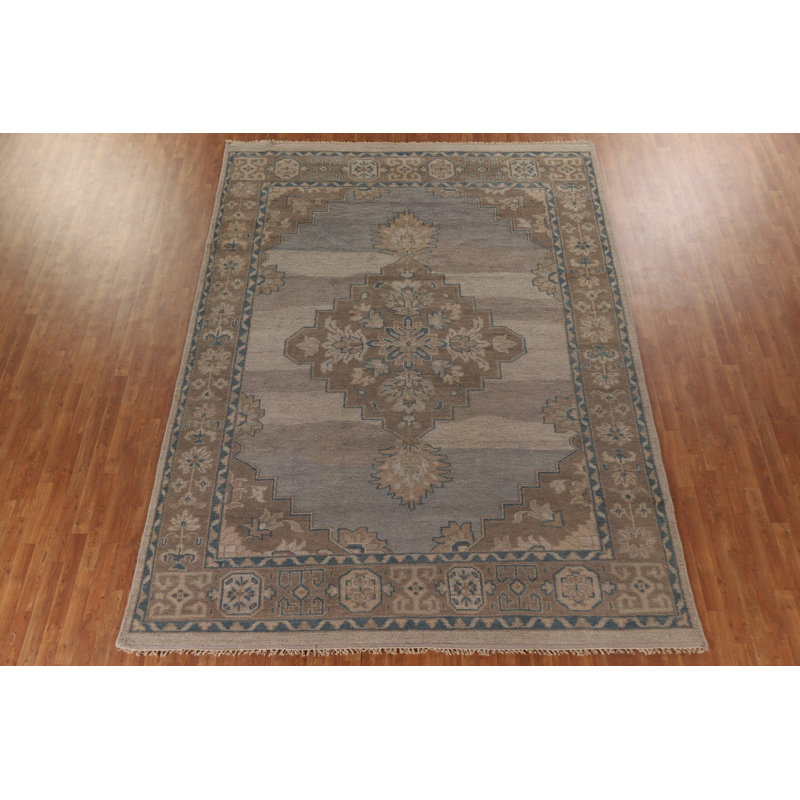 Tapis géométrique Oushak 9 x 12