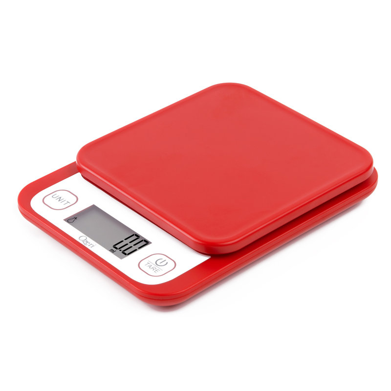 Balance de jardin et de cuisine Ozeri II avec 0,1 g (0,005 oz) 420® Variable Graduation Technology®, Rouge