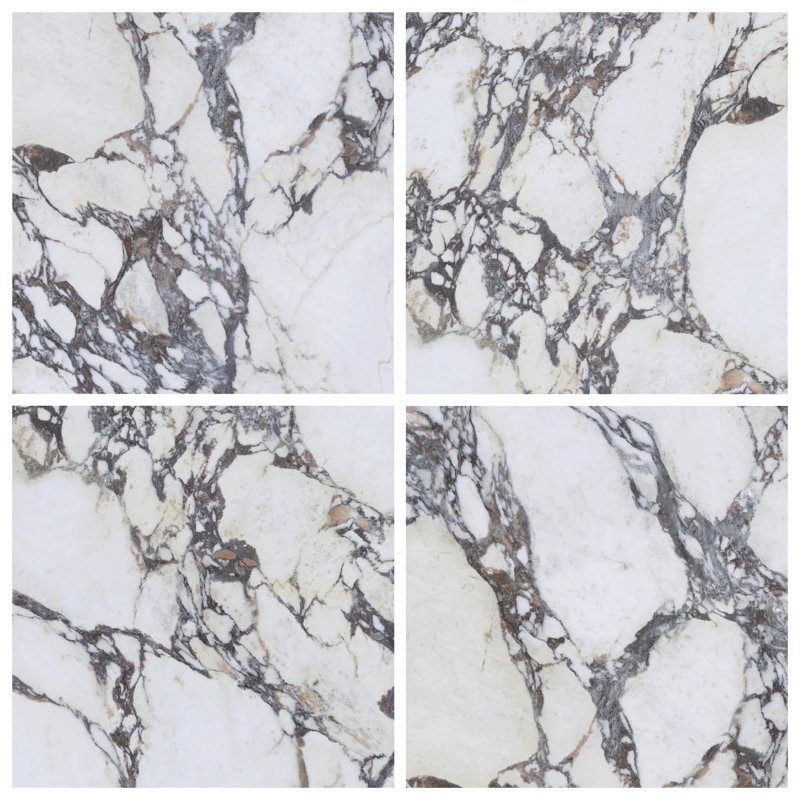 Autograph 48x48 Satin Marble Look Porcelain Tile, Arabescato