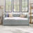 Upholstered Daybed Trundle Sofa Bed Vertical Stripes-871284229-871284228