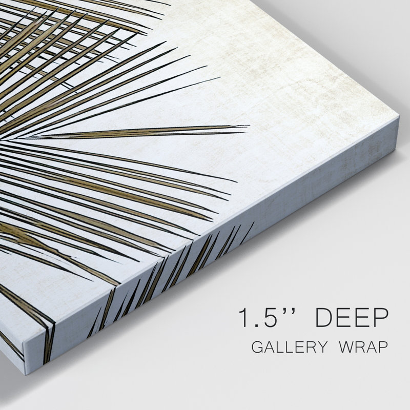 Palm I - peinture sur toile tendue, H 18 po x l 12 po x P 1 po