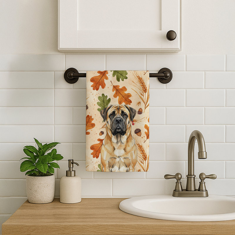 Fawn Mastiff Heirloom Fall Kitchen Towel, Fawn Mastiff