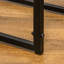 Support à bois de chauffage avec outils de foyer, support de bois de chauffage intérieur et extérieur, fond incurvé pour foyer, poêle à bois, foyer ou foyer, noir