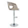 Curva Adjustable Barstool With Rounded T Footrest - Set Of 2