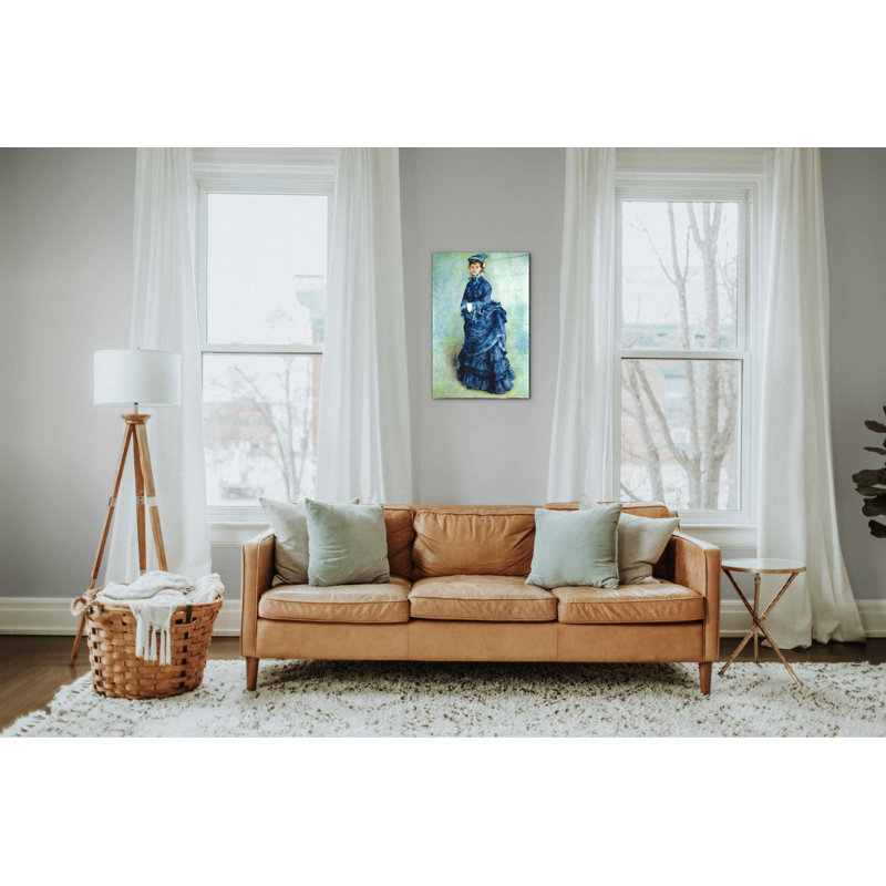 "Paris girl the lady in blue" by Renoir Pierre-Auguste 53×79.5 cm CrystalArt Acrylic Glass Effect, Lightweight Ready to Hang