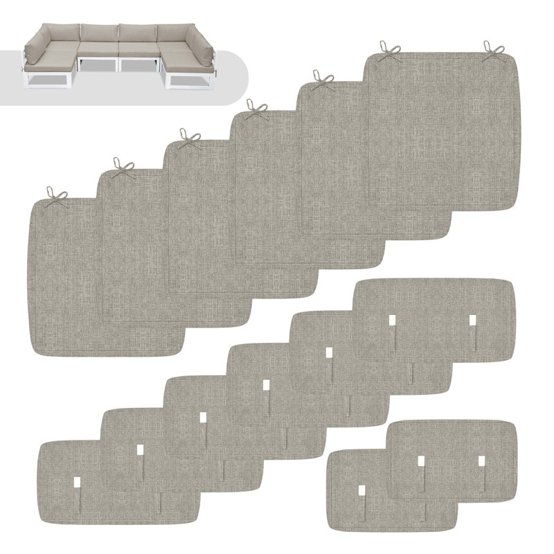 Outdoor 4'' Sectional Cushion Cover, Beige