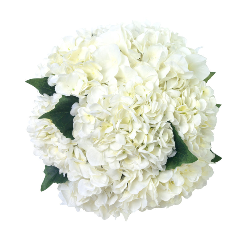  Hand-Tied White Hydrangea Bouquet