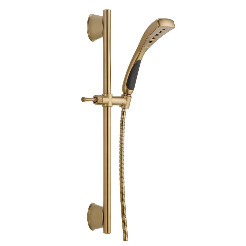 Universal Showering Components Slide Bar Shower Head with H2okinetic Technology, Champagne Bronze