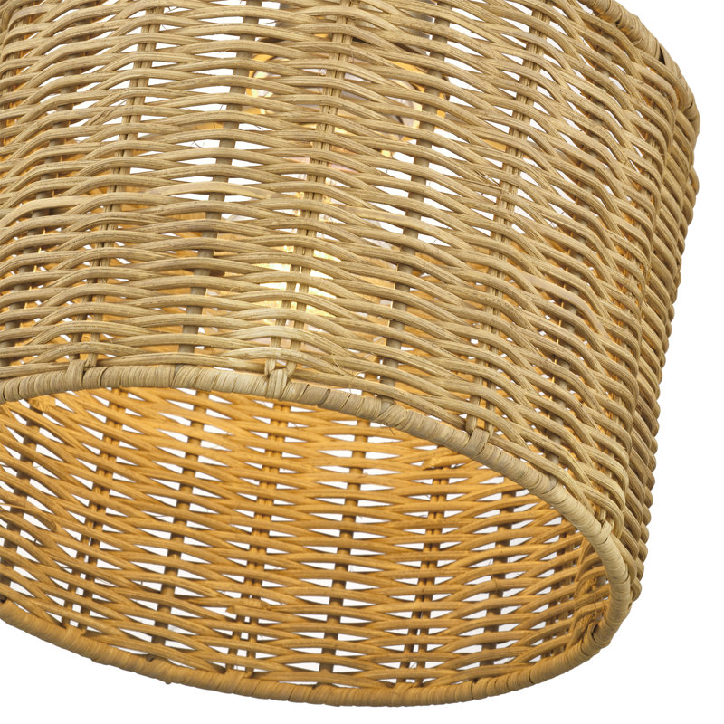 Weavington 1 Light Antique Gold Leaf Mini Pendant, 19.5" H x 8.5" W  x 8.5" D