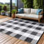 Tapis intérieur / extérieur noir / blanc Aldo-70157732