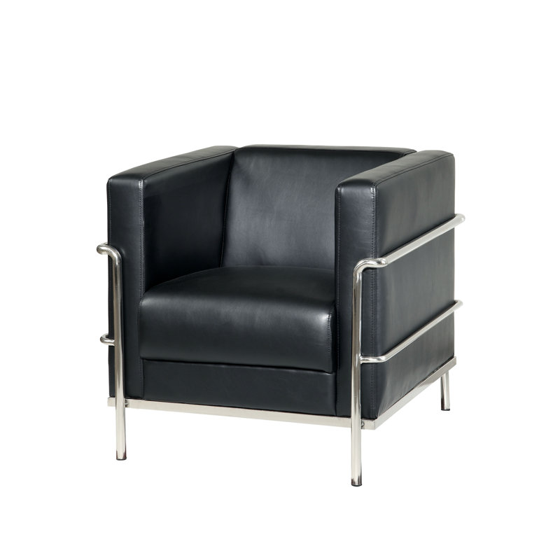 Fauteuil de 80,01 cm de large Chaoyichi, Similicuir noir