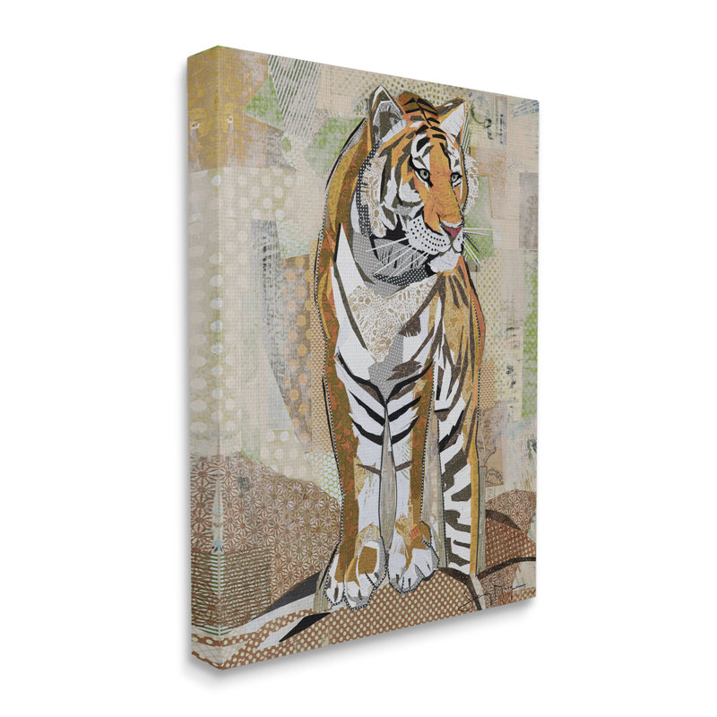 «Tiger Gazing» - Impression sur toile, H 20 po x l 16 po x 1,5 po, Toile tendue