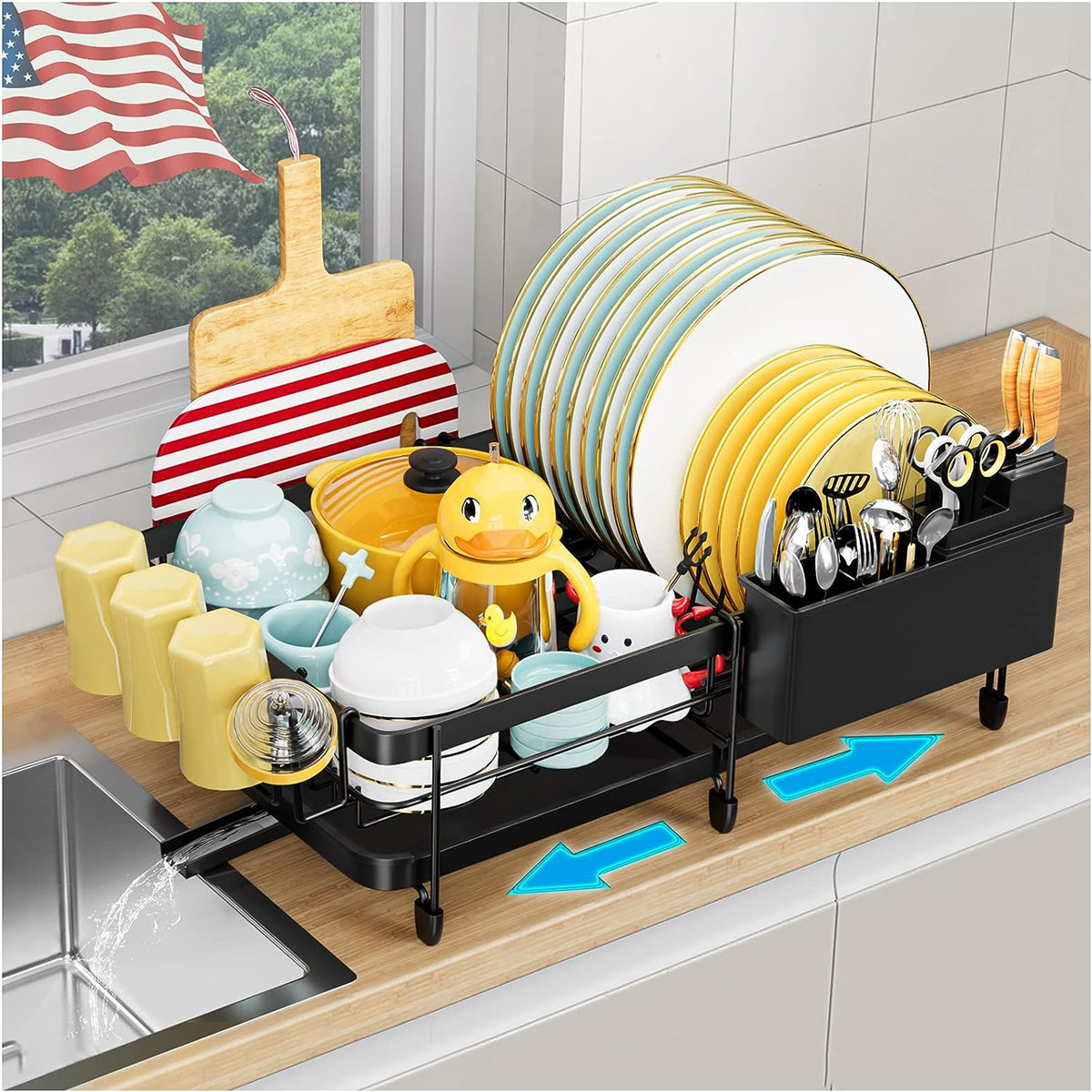 YITAHOME Adjustable Dish Rack