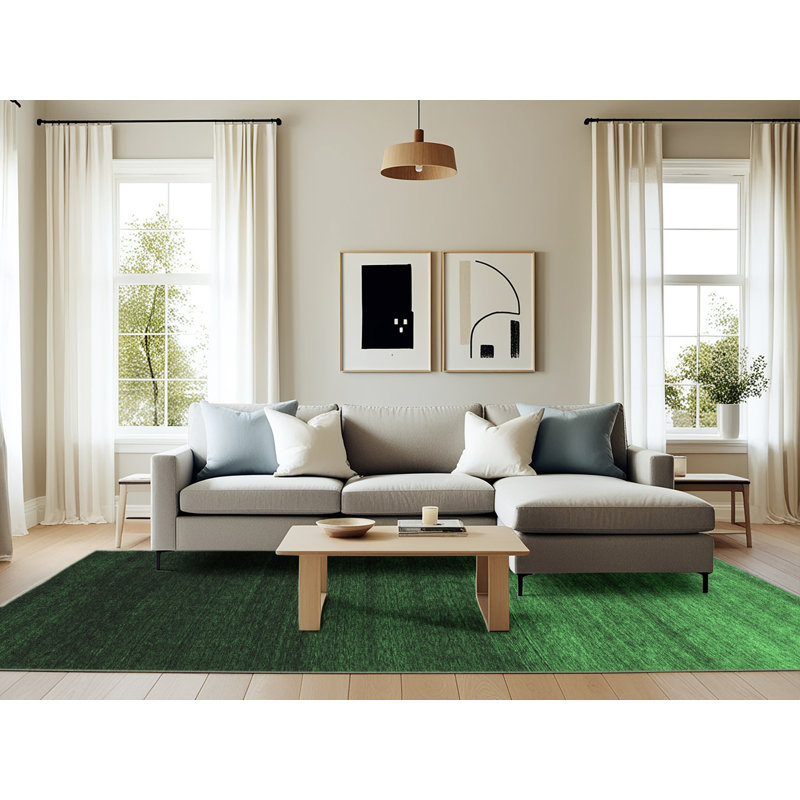Washable Abstract Indoor Rug, Rectangle 6' x 9'