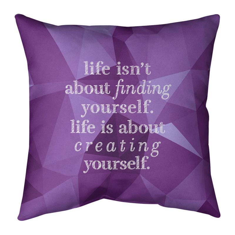 Housse de coussin de création de devis en faux gemme, 26 po x 26 po, Améthyste, Polyester/ Bourre en polyester