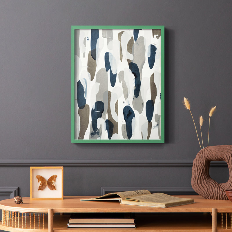 River's Run, reproduction encadrée - bois massif, Vert, H 10 po x l 8 po