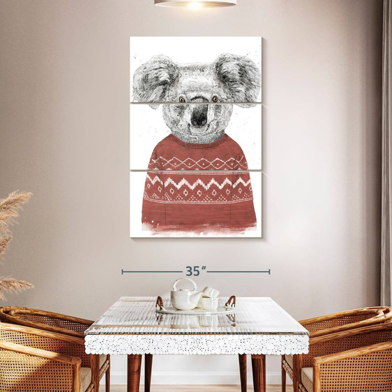 Brampt Winter Koala, 50" H x 32" W