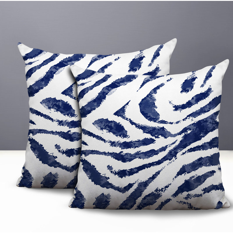 Oreiller réversible intérieur / extérieur Seppo, 18x18, Blue