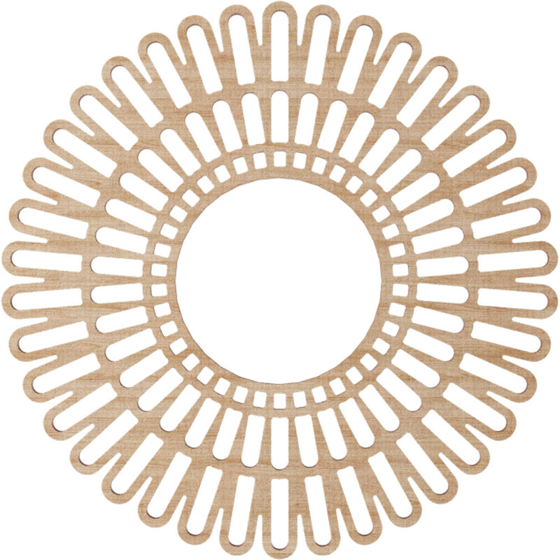 Médaillon de plafond en bois ajouré 26 po x P 9/8 po x P 3/8 po, cerise, Aulne, H 18 po x l 18 po x P 0,38 po