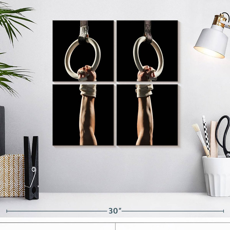 Anneaux de gymnastique Sireci, H 18 po x l 18 po