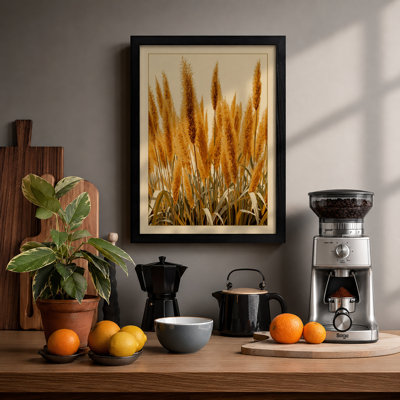 Golden Wheat at Harvest Botanical - Framed Print