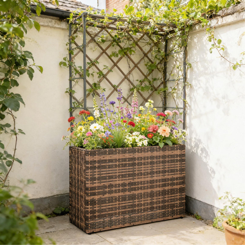 Jardinière surélevée moderne, lit surélevé pour jardin, Brown