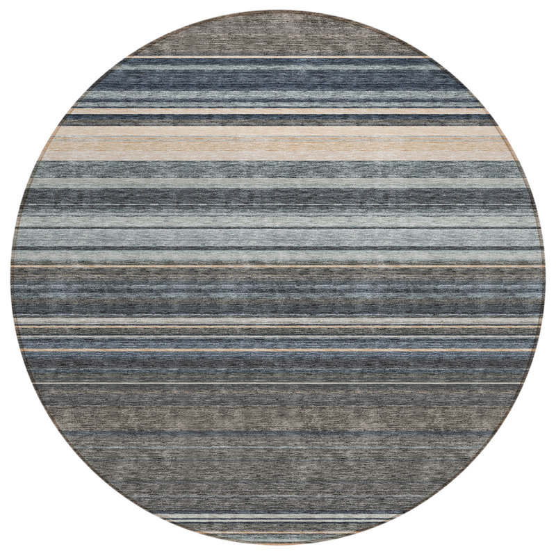 Chayden rug with non-slip backing, Rond 8 pi