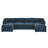 Annai 129" Wide Reversible Modular Corner Sectional with Ottoman-1363747524