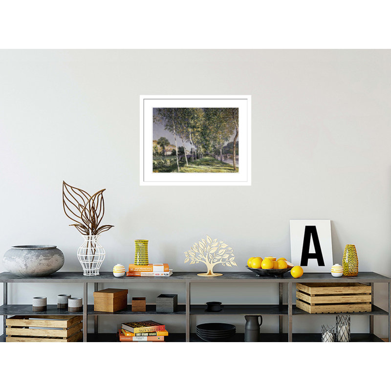 The Walk par Alfred Sisley - estampe numérique encadrée, H 23,5 po x l 29,04 po