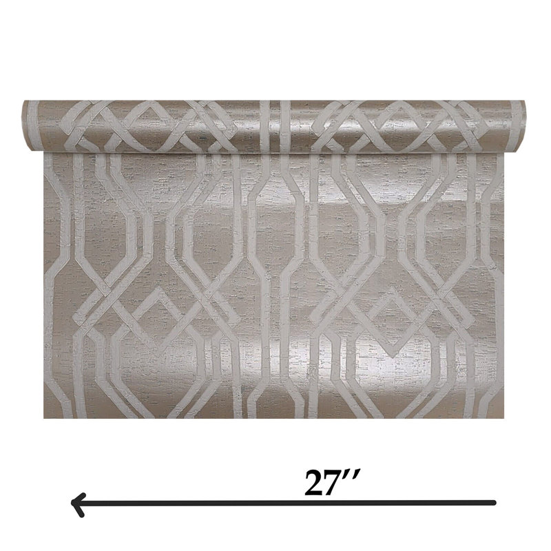 Papier peint liège naturel capuccle taupe brun clair métallique mat blanc