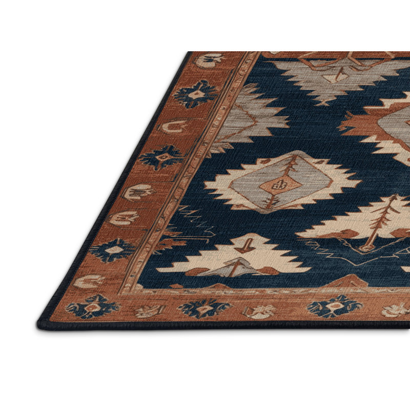 Tapis brun lavable à la machine, Carré 8 pi