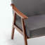 Chaise d'appoint Mid-Century moderne en velours (gris)-92294282-92294279