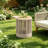 Beige Rope & Natural Acacia Wood Round Outdoor Side Table, Weather-Resistant Patio Accent Table For Garden, Yard, Balcony-1199822150
