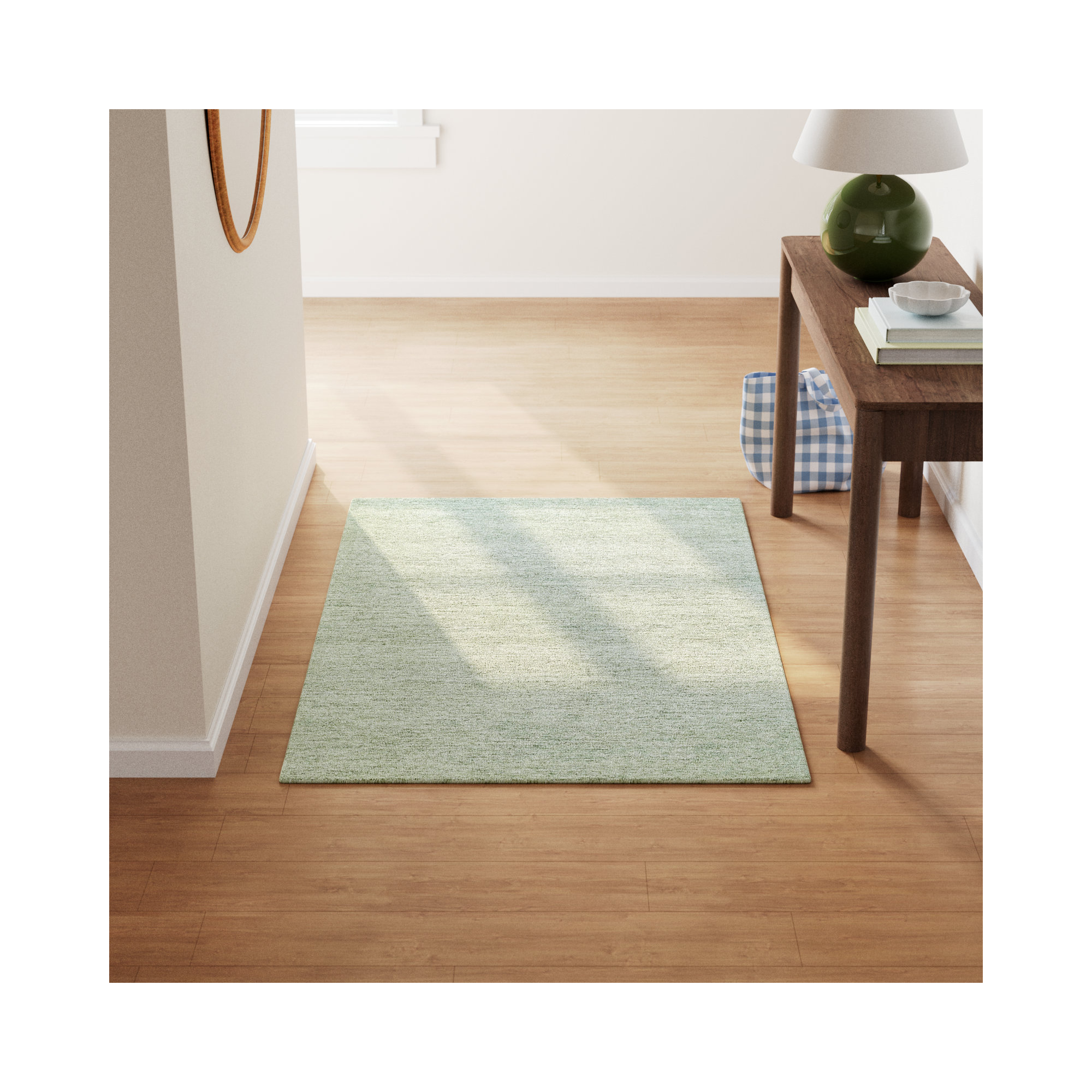 Isiah Handmade Wool Rug, Rectangle 3'6" x 5'6"