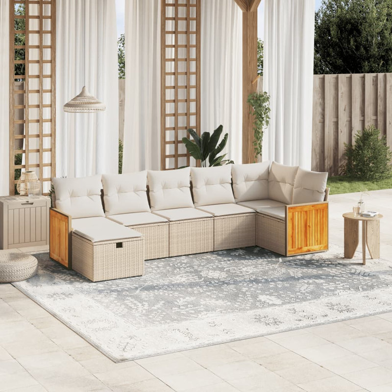 Ensemble de canapé de jardin Vidaxl beige