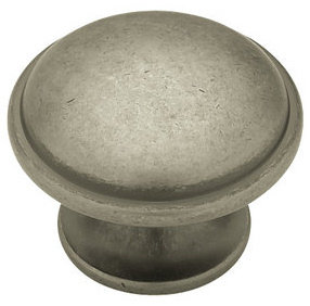 (5 Pack) 1-7/16 inch Round Knob, Antique Iron