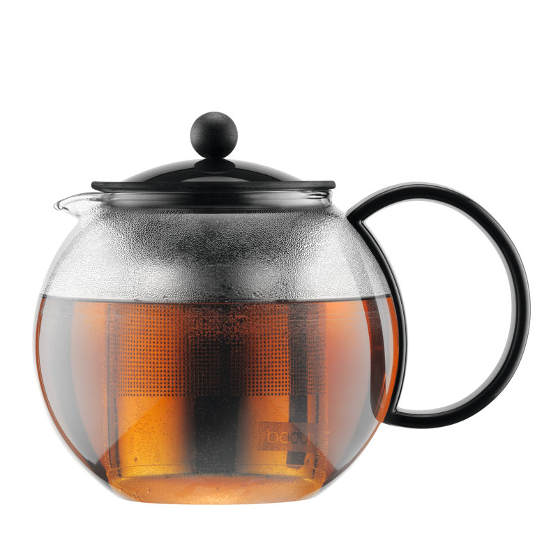 Assam Press 34 oz. Théière en verre, H 6,4 po x l 5,9 po x P 7,5 po