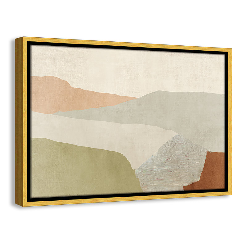 «Elspeth Pastel Views - Floater Frame», peinture sur toile, H 13,5 po x l 19,5 po, Gold